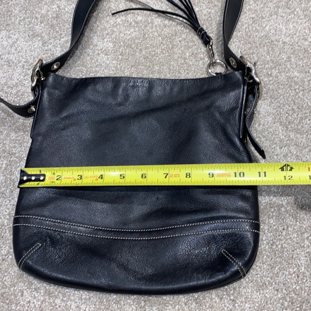 Vintage Coach 1415 Black Leather Legacy Slim Tassel Purse - Picture 5 of 10